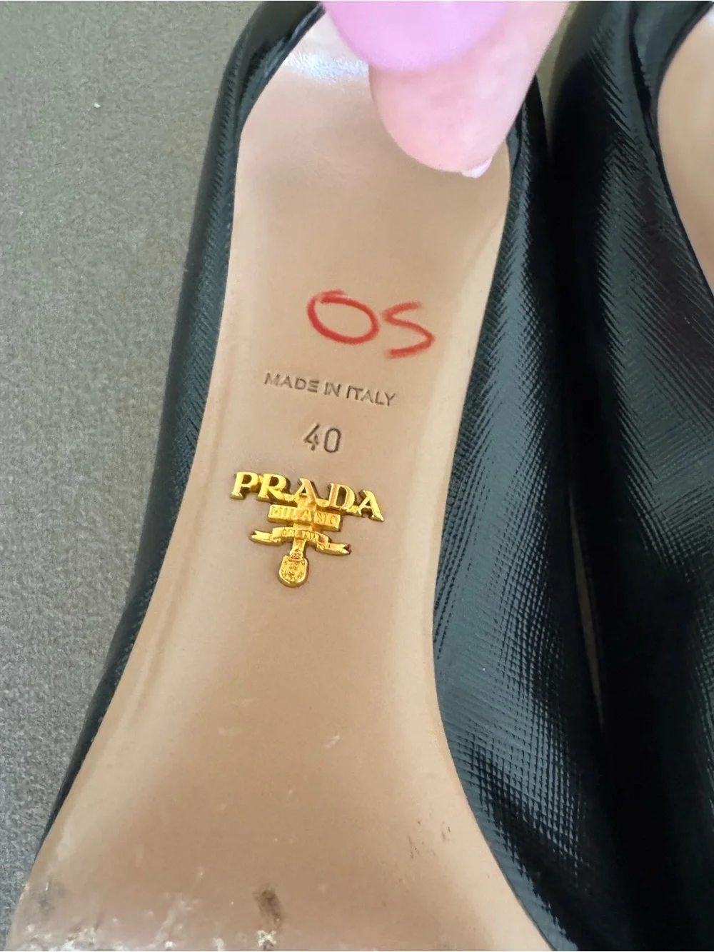 Prada Black Patent Leather Rounded Toe Pumps - Picture 10 of 11